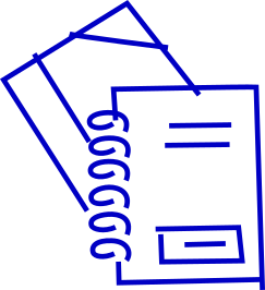 Icono de persona con papeles